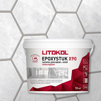 Эпоксидная затирочная смесь LITOKOL EPOXYSTUK X90 C.30 GRIGIO PERLA 10 кг 479380003