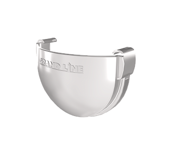 Заглушка желоба Дизайн 135мм ПВХ Grand Line RAL 9003 белый