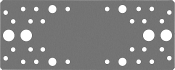 ЗУБР КП-2.0, 200 x 80 x 2 мм, цинк, крепежная пластина (310236-200-80)