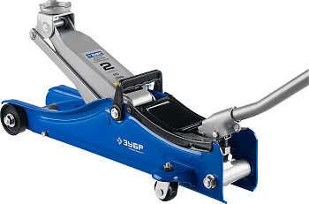 ЗУБР Т-55, 2 т, 80 - 380 мм, подкатной домкрат с увеличенным подъемом и низким подхватом, Профессион