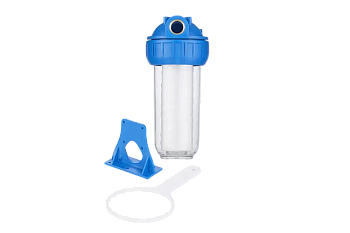 Колба фильтра для воды Unipump 5 CFC-5K резьба 1, с картриджем NT-5 55051