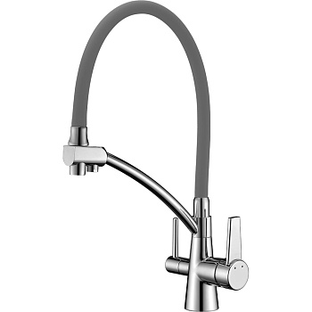 Смеситель Lemark Comfort кухни с подключением к фильтру с питьевой водой LM3071C-Gray