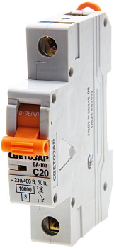 СВЕТОЗАР ВА-100, 1P, 25А, C, 10кА, автоматический выключатель (SV-49071-25-C)