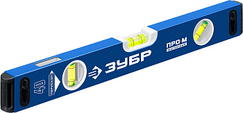 Магнитный усиленный уровень ЗУБР Профессионал-М 400 мм, с зеркальным глазком 34589-040_z01