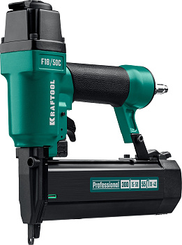 KRAFTOOL F18/50C, пневматический нейлер-степлер 18Ga 2-в-1 для скоб тип 55 и гвоздей тип 300, (31962