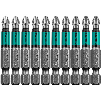 KRAFTOOL Optimum, PH2, 50 мм, 10 шт, биты (26122-2-50-10)