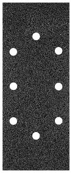 Лист шлиф. универсал. URAGAN ″Оптимален для мягких пород дерева″ 8 отверстий по линии, для ПШМ, P40,