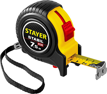 Профессиональная рулетка с двухсторонней шкалой STAYER Stabil 7.5мх25мм 34131-075_z02