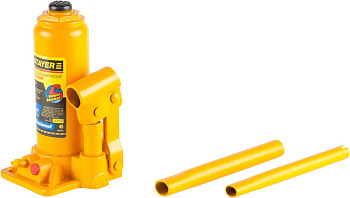 Домкрат STAYER ″PROFI″ гидравлический бутылочный, в кейсе, 5т, 195-380мм, 43160-5-K