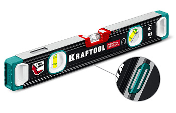 KRAFTOOL A-RATE CONTROL, 400 мм, точность 0.3 мм/м, с зеркальным глазком, сверхпрочный магнитный уро