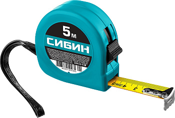 Рулетка в пластиковом корпусе СИБИН МЕТКА 5м 19мм 34020-05-19_z01