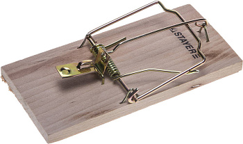 Средняя мышеловка Stayer Standard с деревянным основанием 40501-M