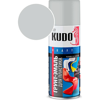 Грунт-эмаль для пластика KUDO светло-серая (RAL 7035) KU-6005