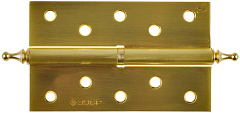 ЗУБР 125 х 75 х 2.5 мм, разъемная, левая, цвет матовая латунь (SB), 2 шт, карточная петля (37605-125