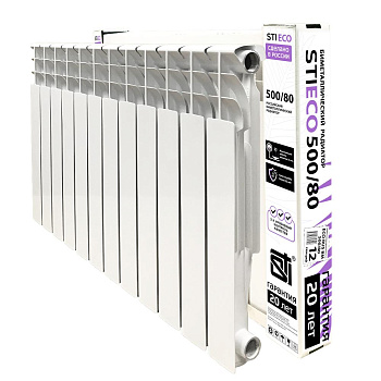 Биметаллический радиатор STI ECO RUS BM 500/80 12 сек.