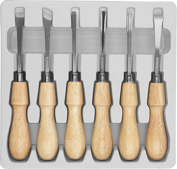 ЗУБР 6 предм, фигурные стамески, Профессионал (18373-H6)