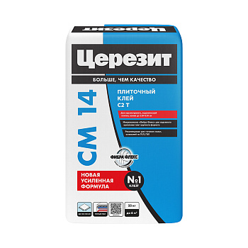 Клей плиточный Церезит СМ 14 для керамогранита и керамической плитки, 25кг