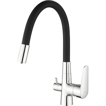 Смеситель для кухни ESKO Coral с подключением к фильтру, черный CL03B