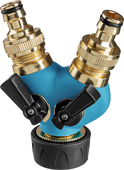 GRINDA BS-1, диаметр 3/4″ - 1″, двухканальный, с внутренней резьбой, из латуни, оцинкованный, поливо