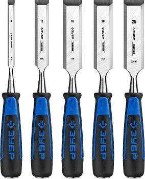 ЗУБР Ударник, 5 предм, набор стамесок-долот, Профессионал (18097-H5)