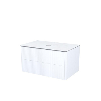 Тумба подвесная, со столешницей, 80 см, белый, Aiger, IDDIS, AIG80W0i95K