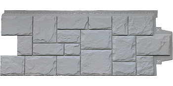 Фасадная панель Grand Line Крупный камень Classic серый