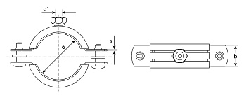 ЗУБР 1/2″, цинк, 10 шт, трубный хомут с гайкой (37850-20-24)