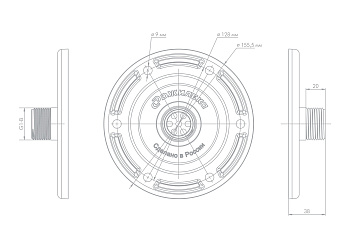 Фланец ГА 24-150 л, оцинкованный