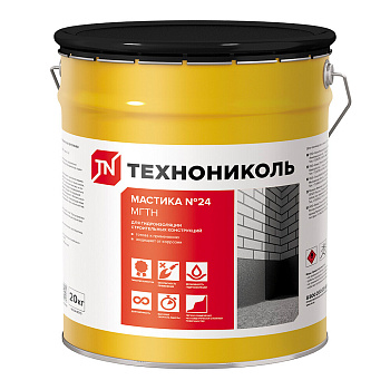 Гидроизоляционная мастика Технониколь №24 МГТН, ведро 20 кг TN889466