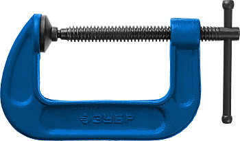 ЗУБР ПСС-80, 75 мм,чугунная струбцина тип С (G-образная), Профессионал (32245-075)