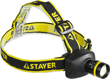 STAYER PROLight, 3 Вт, 3 AAA, налобный фонарь, Professional (56566)