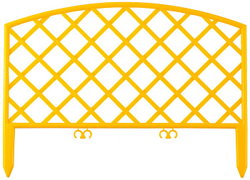 GRINDA Плетень, 24 х 320 см, желтый, 7 секций, декоративный забор (422207-Y)