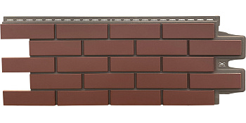 Фасадная панель Grand Line Клинкерный кирпич Design Plus корица с темно-бежевым швом