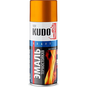Эмаль термостойкая KUDO золотая KU-5007