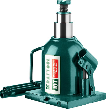 KRAFTOOL DOUBLE RAM, 10 т, 170 - 430 мм, с увеличенным подъемом, двухштоковый бутылочный домкрат (43