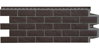 Фасадная панель Grand Line Состаренный кирпич Design шоколадный со швом RAL 7006