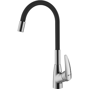 Смеситель для кухни Lemark Linara с гибким изливом LM0415C-Black