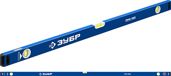 Усиленный уровень ЗУБР Профессионал 2000 мм, с зеркальным глазком 34590-200