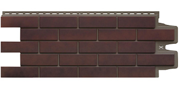 Фасадная панель Grand Line Клинкерный кирпич Design Plus кофе с темно-бежевым швом