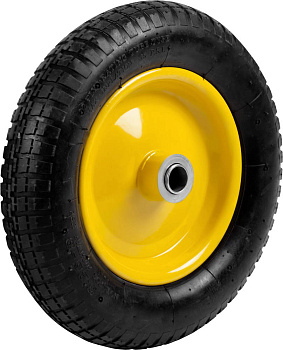 GRINDA WP-25, 360 мм, для тачек (арт. 422394, 422397, 422400), стальной диск, подшипник - 25,4 мм, п