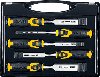 STAYER Hercules, 5 предм., набор стамесок-долот, Professional (18205-H5)