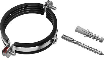 ЗУБР 3″, цинк, 1 шт, трубный хомут с сантехнической шпилькой и дюбелем (37866-87-94)