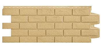 Фасадная панель Grand Line Состаренный кирпич Classic песочный